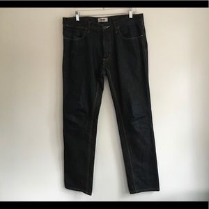 Acne Dark Wash Raw Jeans